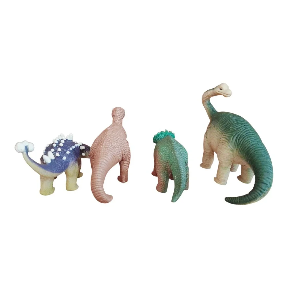 Vintage 1999 Dinosaur 4 Piece Lot M.M.T.L Toy FIGURE  Brontosaurus‎ 4x3